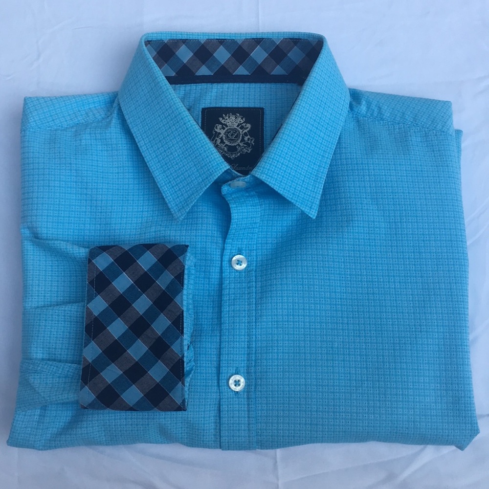English Laundry Mens Blue Shirt Long Sleeve Size L